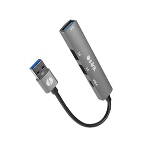 S-Link SW-U322 2xUSB 2.0, 1xUSB 3.0, 1xType-C Metal USB Hub Çoklayıcı
