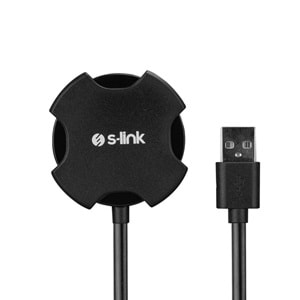 S-Link SWAPP SW-U212 Siyah USB 2.0 4 Port Hub Kablolu Dönüştürücü Adaptör