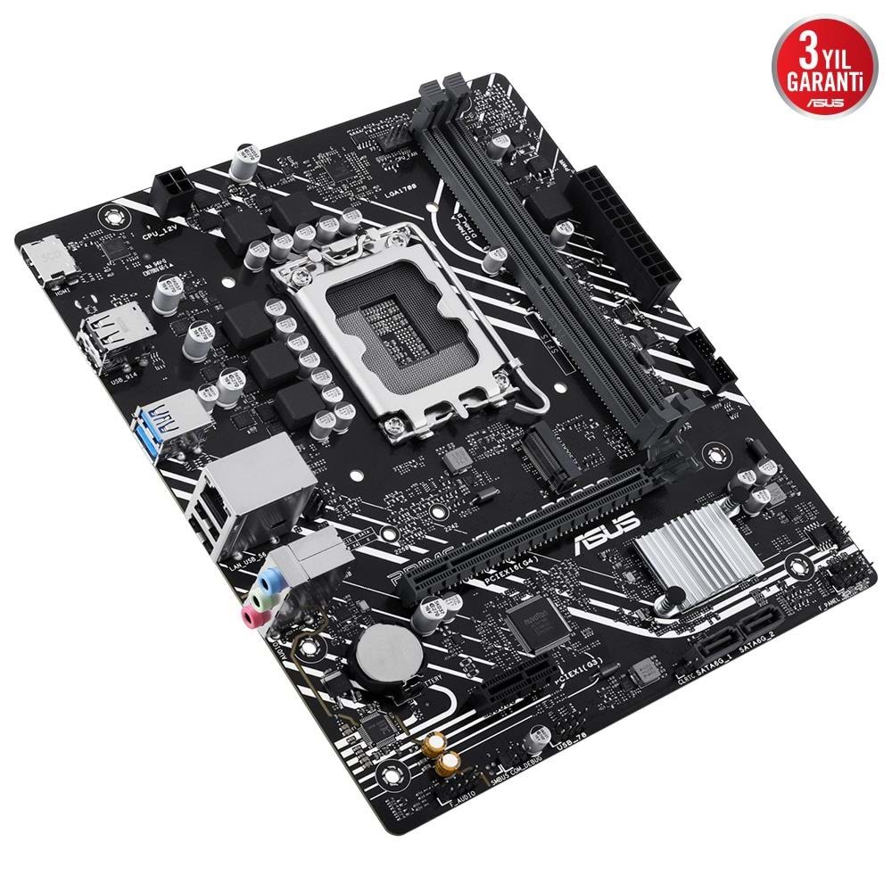 Asus PRIME H610M-F D4 R2.0-CSM H610 DDR4 M.2 HDMI PCI 4.0 1700p Anakart