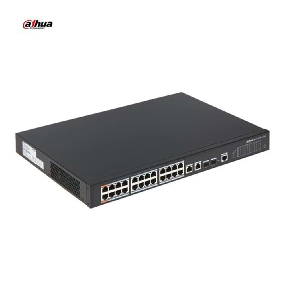 Dahua PFS3226-24ET-240 24 Port PoE (240W) 10/100Mbps + 2xGB,2xSFP Uplink Switch