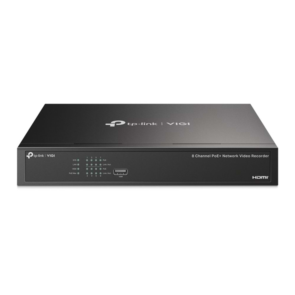 Tp-Link VIGI NVR1008H-8MP 8 Kanal PoE+ NVR