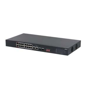 Dahua DH-S3218-16ET-135 16 PORT 16XFE-2XGE-2XGE/SFP 135W Yönetilemez POE Switch