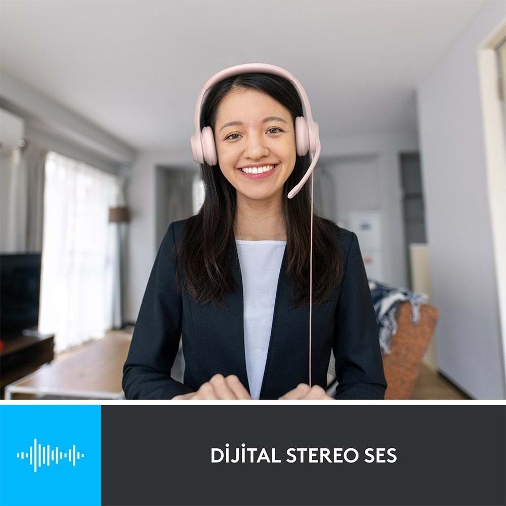 Logitech H390 Mikrofonlu Pembe Kulaklık 981-001281