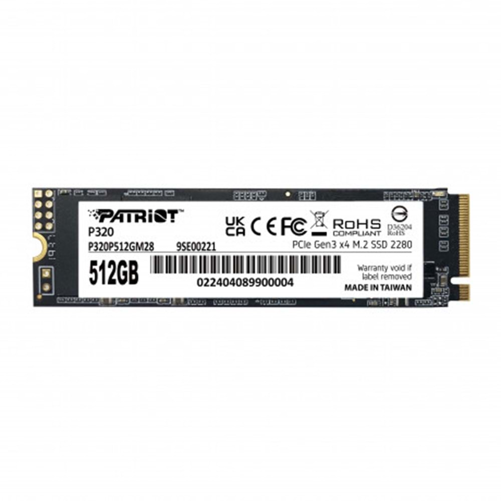 Patriot P320 512GB 3000/2200MB/s NVMe M.2 SSD Disk