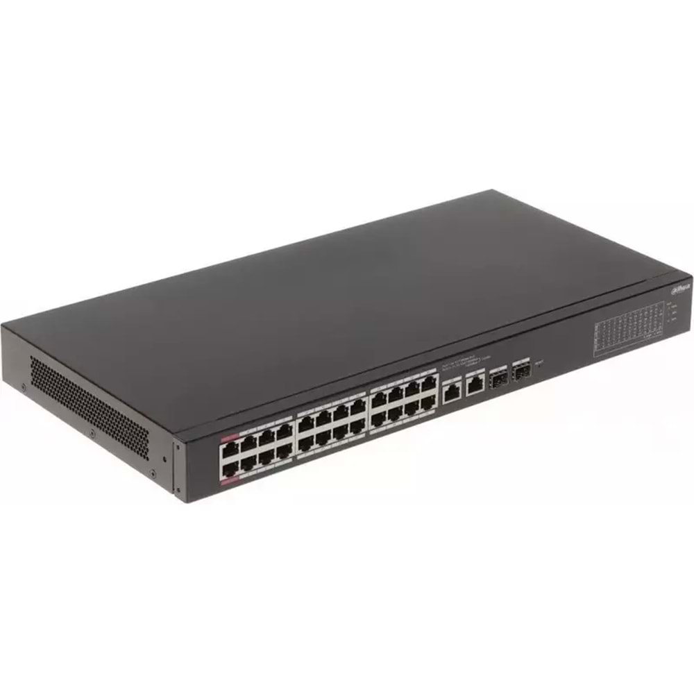 Dahua DH-CS4226-24ET-375 24XFE-2GE-2XSFP 375W Yönetilebilir POE Switch
