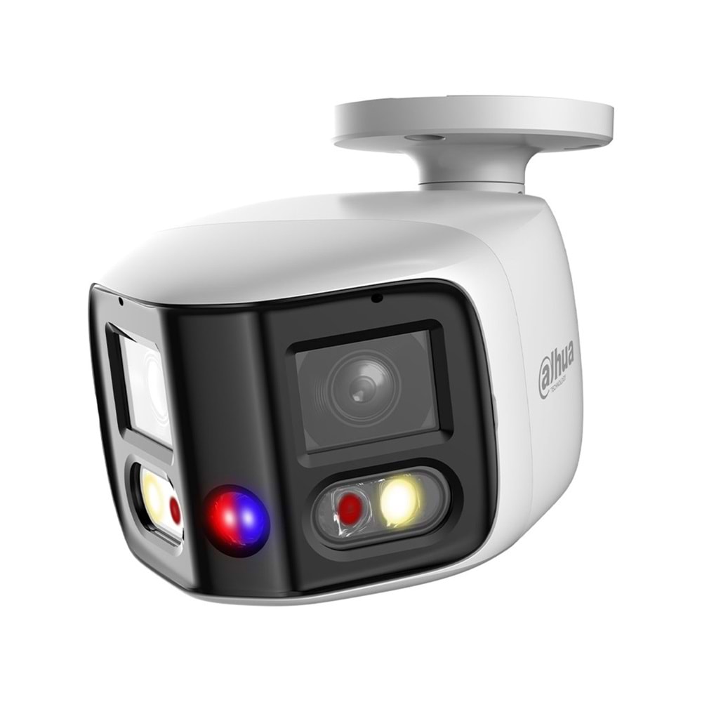 Dahua IPC-PFW3849S-A180-AS-PV 2X4MP TİOC Süper Geniş Açı Bullet Kamera (Sesli VE IŞIKLI İKAZ,SMD+)