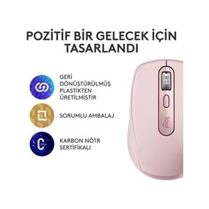 Logitech MX Anywhere 3S Pembe Kablosuz 910-006931