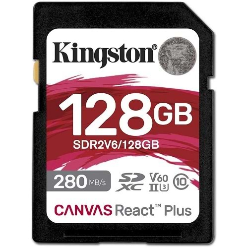 Kingston 128G SDXC Canvas React Plus (280-100)MB/s