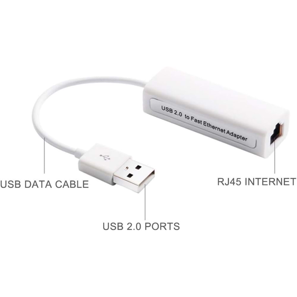Digitus USB 2.0 Erkek to Ethernet(10/100) Çevirici