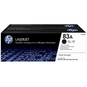 HP CF283AF Siyah Toner Kartuş (ikili) 83A