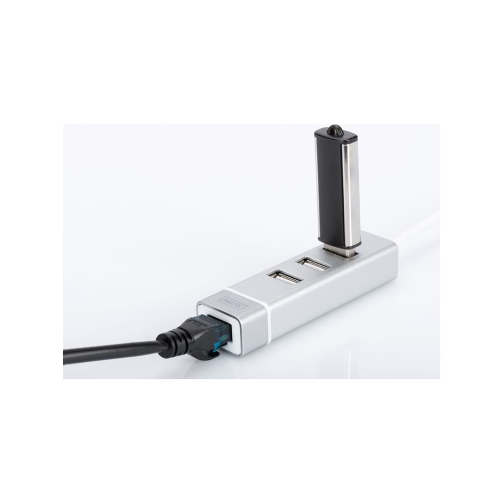 Digitus Type-C- 3xUSB 2.0 - Rj45 (10/100Mbps)