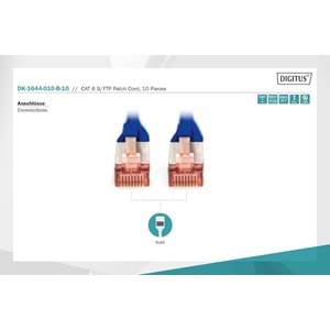 Digitus Patch Kablo Cat6 Mavi (0.25m)