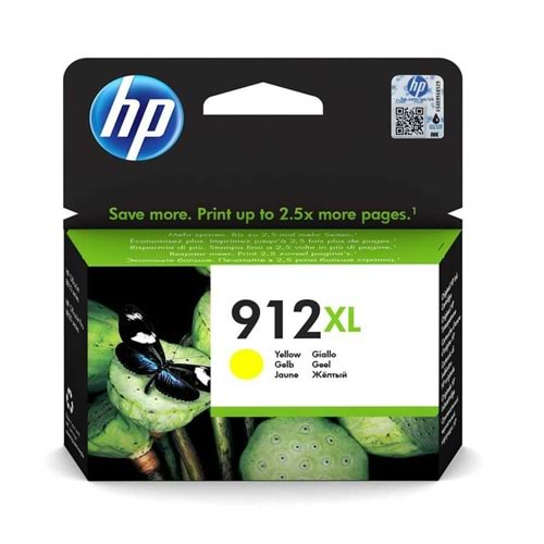 HP 3YL83AE Sarı Renkli Mürekkep Kartuş (912XL)