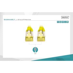 Digitus Patch Kablo Cat6 Sarı (0.5m)