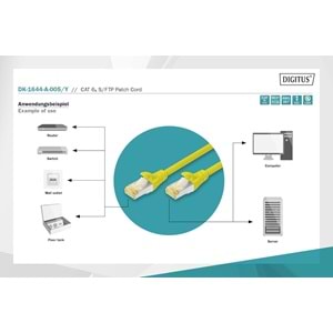 Digitus Patch Kablo Cat6 Sarı (0.5m)