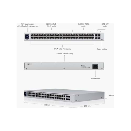 UBNT UniFi Switch 48 Port 32 PoE 195W (USW-48-POE)