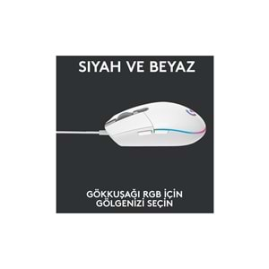 Logitech G G102 Lightsync Gaming Mouse Beyaz