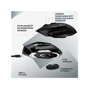 Logitech G G502 X Lightspeed Kablosuz Gaming Mouse