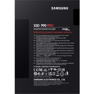 Samsung 990 Pro 4TB M.2 NVMe 7450/6900 Soğutuculu