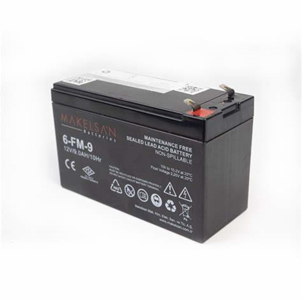 Makelsan 12V 9Ah TSE UPS VLRA Battery Akü