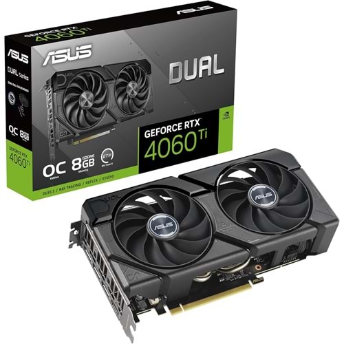 Asus DUAL-RTX4060TI-O8G-V2-BULK 8GB 128Bit GDDR6 DP/HDMI Ekran Kartı (Kutusuz)