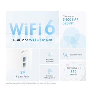 Tp-Link DECO-X10-3P AX1500 Whole Home Mesh Wi-Fi 6 System