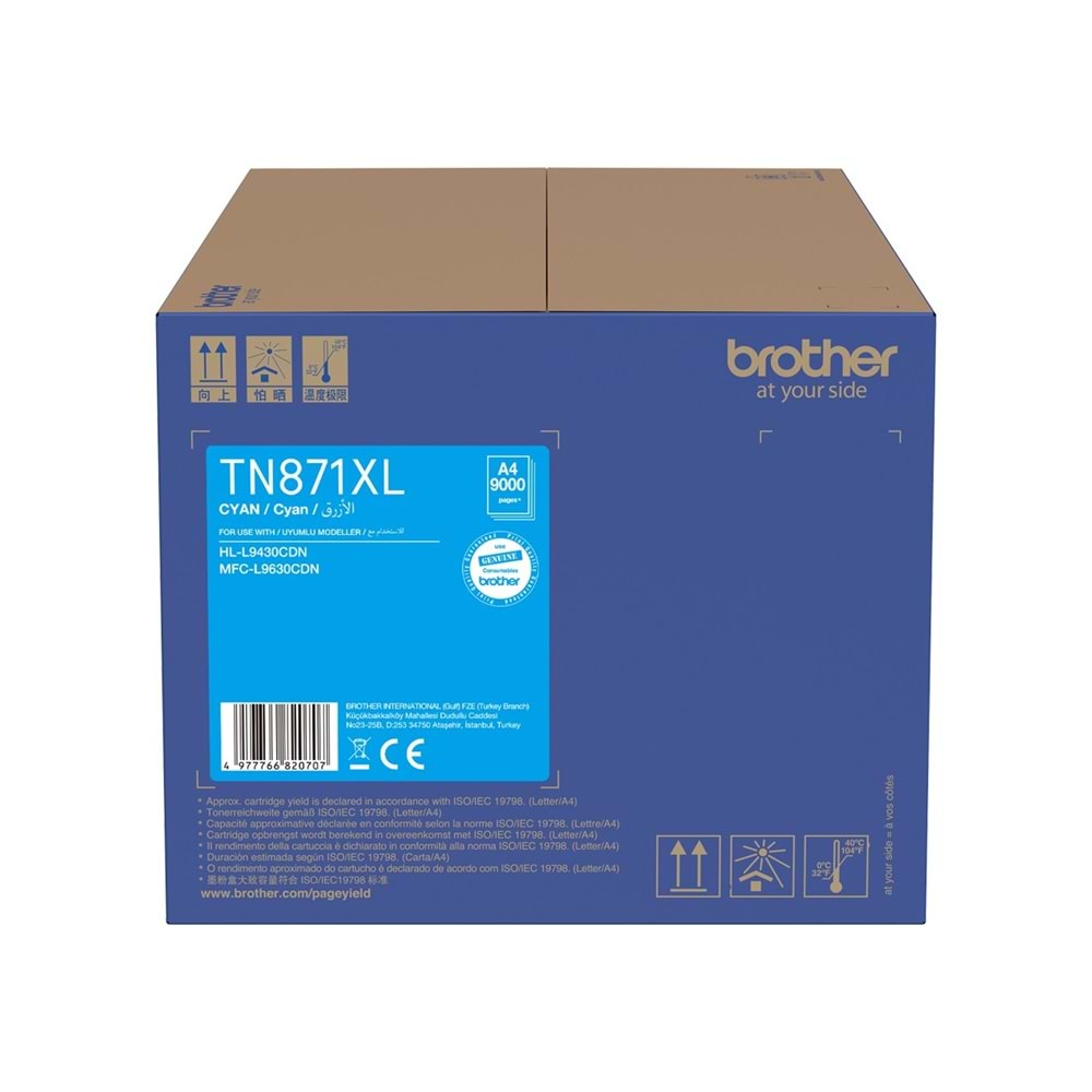 Brother TN871XLC 9.000 Sayfa Mavi Toner