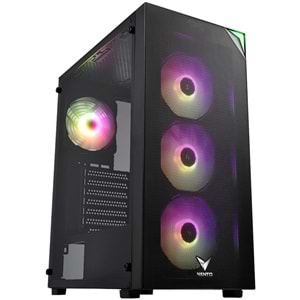 Vento FSP VG3400S 650W 80+ PSU 4X120MM RGB Fan Mesh ATX Gaming Kasa