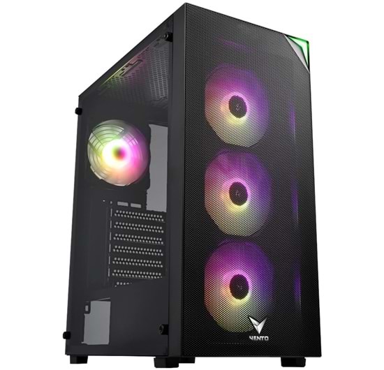 Vento FSP VG3400S 650W 80+ PSU 4X120MM RGB Fan Mesh ATX Gaming Kasa