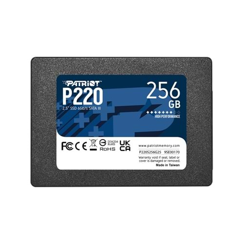 Patriot P220 256GB 550/490MB/s 2.5" SATA3 SSD Disk (P220S256G25)