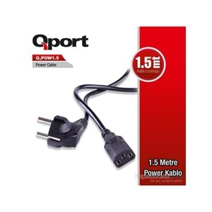 Qport 1.5 Metre PC Power Kablo