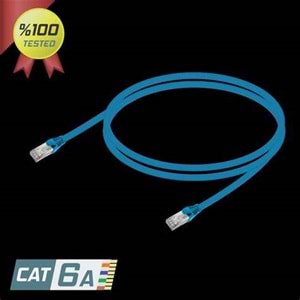 Digitus Zırhlı Patch Kablo Cat6A Mavi (1m)