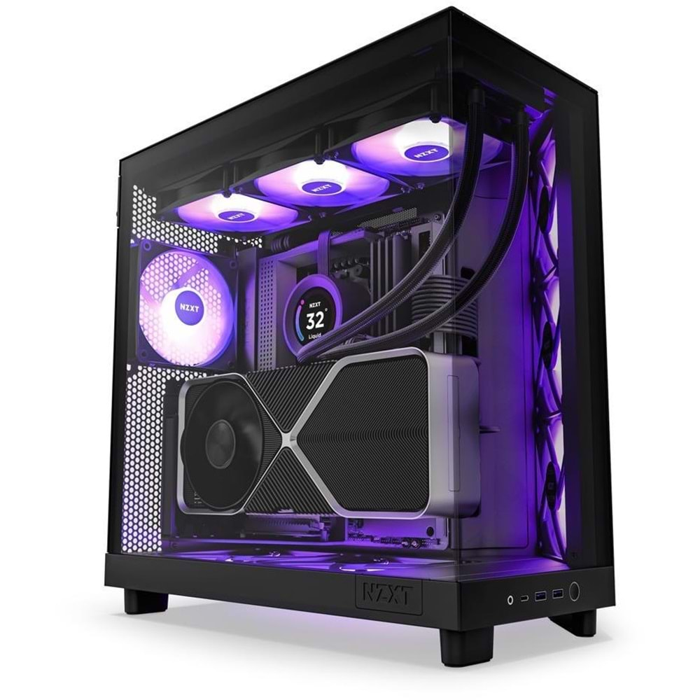 NZXT CC-H61FB-R1 H6 Flow RGB Siyah ATX Mid Tower Kasa