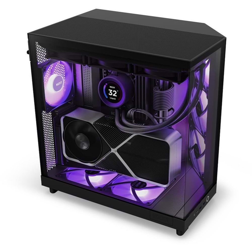 NZXT CC-H61FB-R1 H6 Flow RGB Siyah ATX Mid Tower Kasa