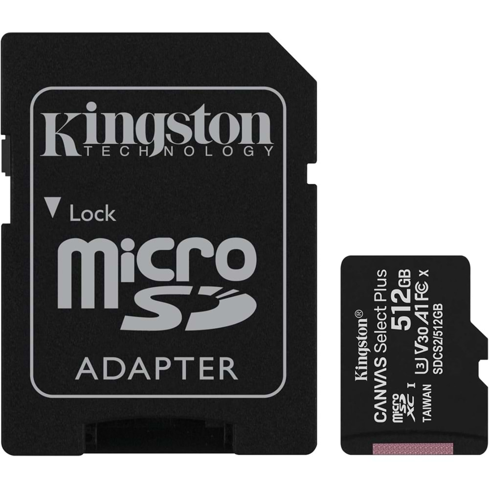 Kingston 512GB Micro SD Canvas 100MB/s SDCS2/512GB