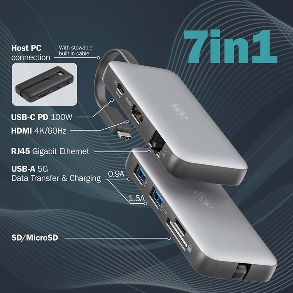 Digitus Type-C Travel Docking Station (7 Port)