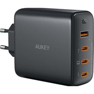 Aukey PA-B7S-BK 100W Dört Bağlantı Noktalı PD GaN Duvar Şarj Cihazı