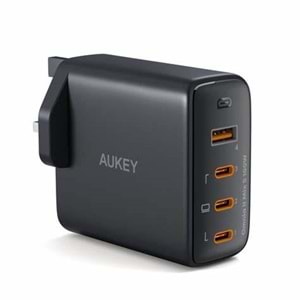 Aukey PA-B7S-BK 100W Dört Bağlantı Noktalı PD GaN Duvar Şarj Cihazı