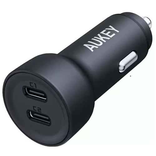 Aukey CC-Y23-BK 65W İki Type-C PD Araç Şarj Cihazı