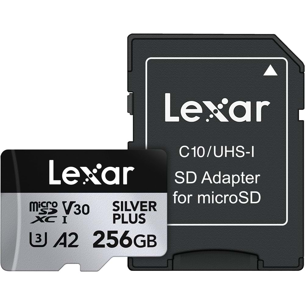 Lexar 64GB Yüksek Perfomans Silver Plus Micro SDXC UHS-I UP TO 205MB/S Read 100MB/S WriteC10 A2 V30