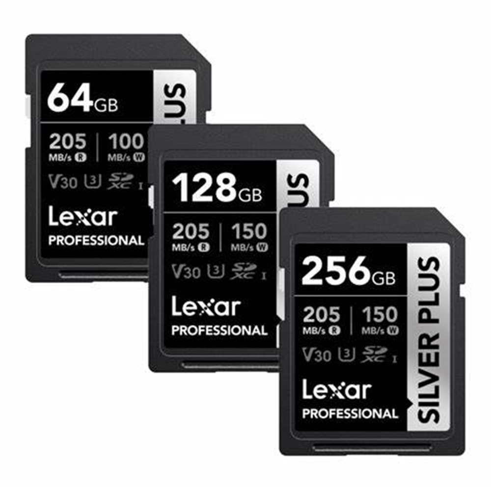 Lexar 64GB Yüksek Perfomans Silver Plus Micro SDXC UHS-I UP TO 205MB/S Read 100MB/S WriteC10 A2 V30