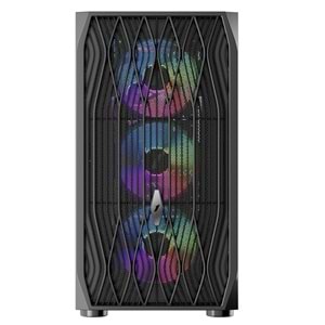 1ST Player AR7 Siyah 650W 80+ ARGB 4X12CM FAN Temperli Cam Mesh USB 3.0 ATX KASA