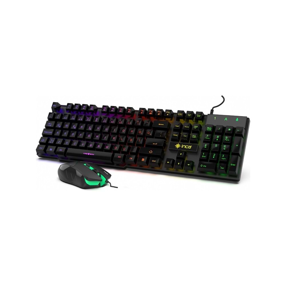 Inca Rainbow Gaming Mekanik Hisli Klavye & Mouse Set