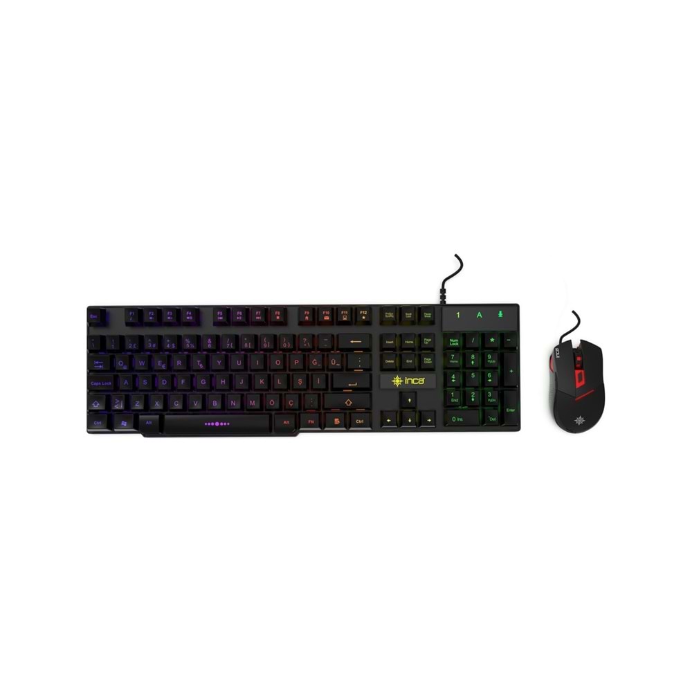 Inca Rainbow Gaming Mekanik Hisli Klavye & Mouse Set