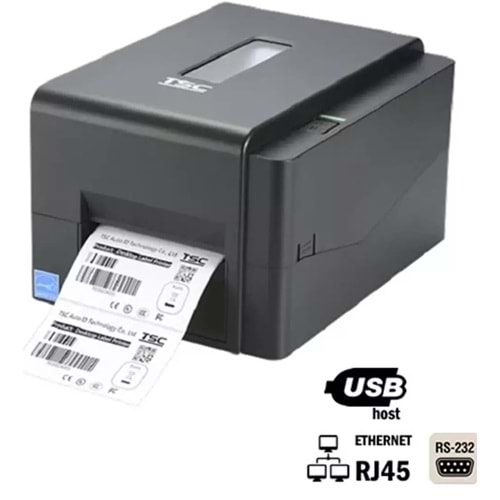 TSC TE210 203DPI Termal Transfer SERİ+USB+ETH Barkod Yazıcı (Ribonlu Kullanım)