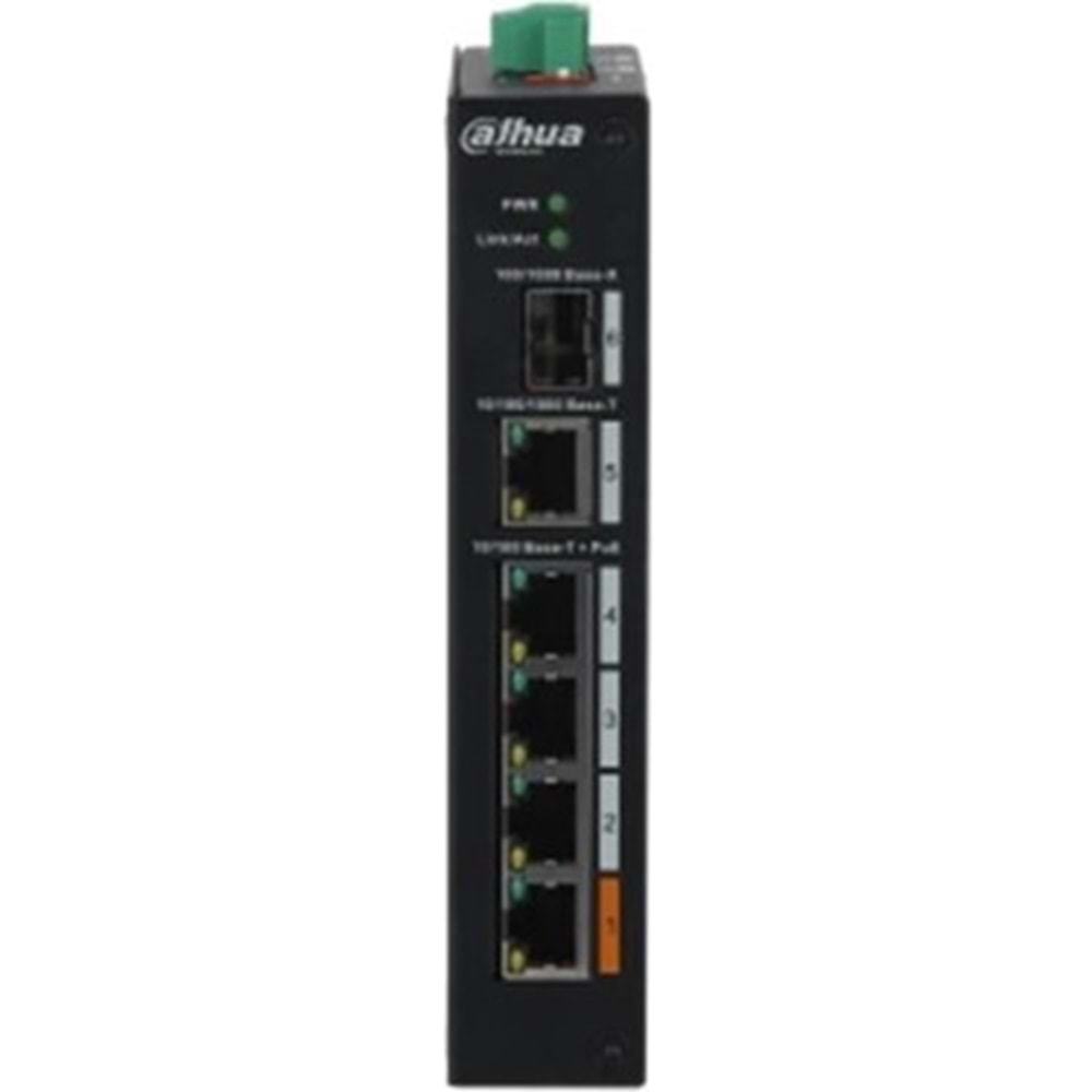 Dahua PFS3106-4ET-60-V2 4 Port 10/100 + 1XGB RJ45/SFP 60W POE Endüstriyel Switch