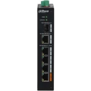 Dahua PFS3106-4ET-60-V2 4 Port 10/100 + 1XGB RJ45/SFP 60W POE Endüstriyel Switch