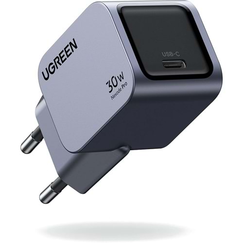 UGreen Nexode PRO 30W GAN Hızlı Şarj Cihazı TYPE-C QC PD 1XUSB-C UZAY Gri