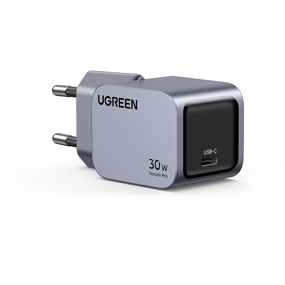 UGreen Nexode PRO 30W GAN Hızlı Şarj Cihazı TYPE-C QC PD 1XUSB-C UZAY Gri
