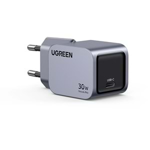 UGreen Nexode PRO 30W GAN Hızlı Şarj Cihazı TYPE-C QC PD 1XUSB-C UZAY Gri